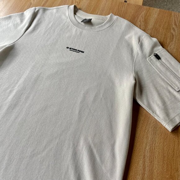 G-STAR RAW Mens P-3 Short Sleeve Tweeter Whitebait - Picture 6 of 12